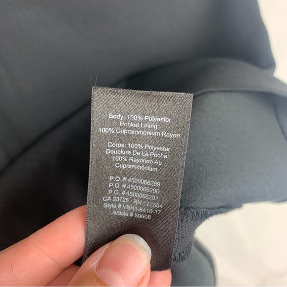 Babaton size 10 medium Black Sheath textured Dress V-Neck business casual - Picture 12 of 12